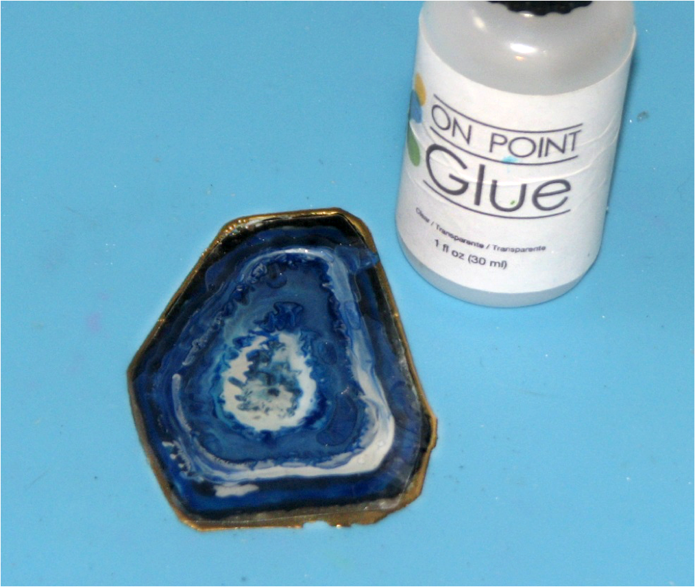 blue and white agate craft project