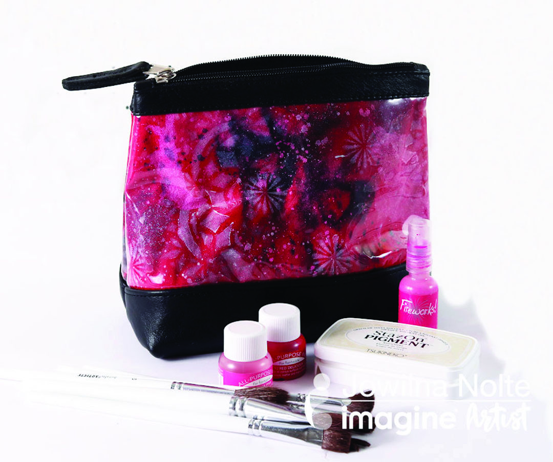 Make Up Bag Colored with All-Purpose Ink and StazOn Pigment 