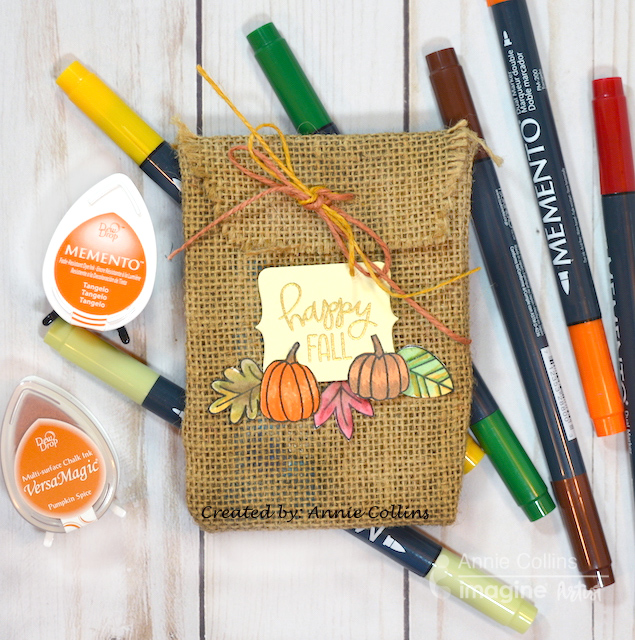 trick or treat bag with burlap