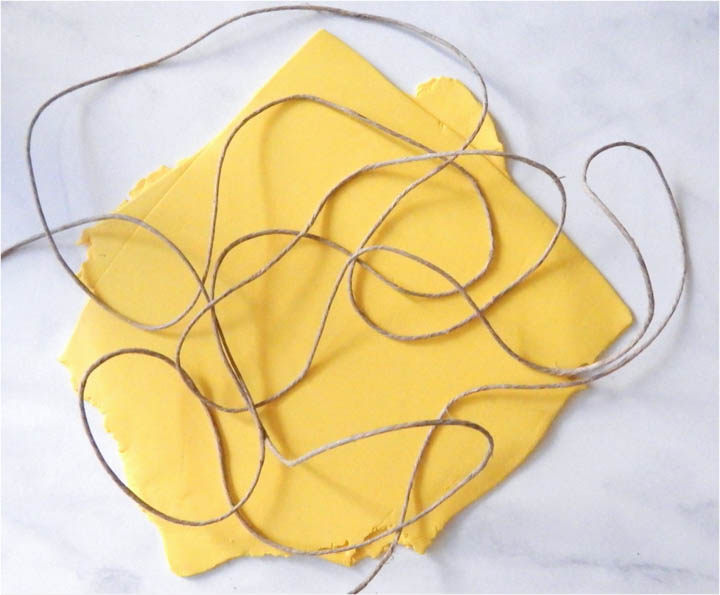 create a string pattern in polyform clay