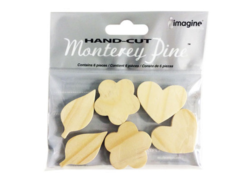Hand-Cut Monterey Pine<br>6 piece pack 