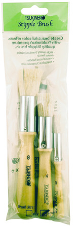 Stipple Brush<br>3 piece pack<br>Sizes #0, #4, #8