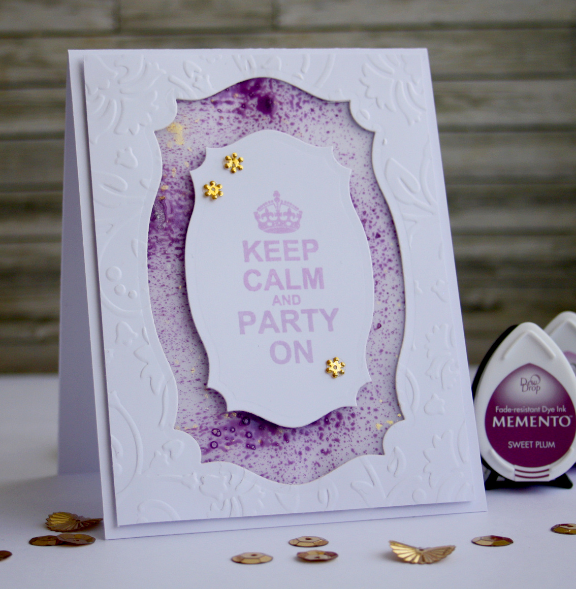 irRESISTible Purple Birthday Card with Die Cut Frame