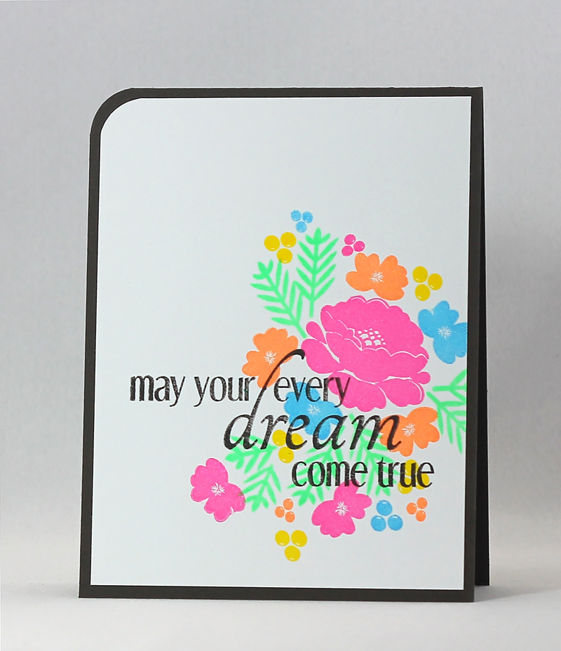 Radiant Neon for Cute and Simple Greeting Card