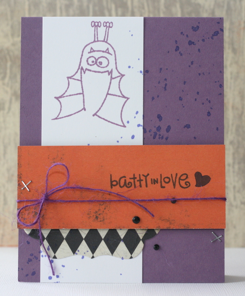 Batty in Love Halloween Card