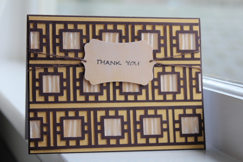 Breeze-y Modern Design Vertigo Windows on a Thank You Card