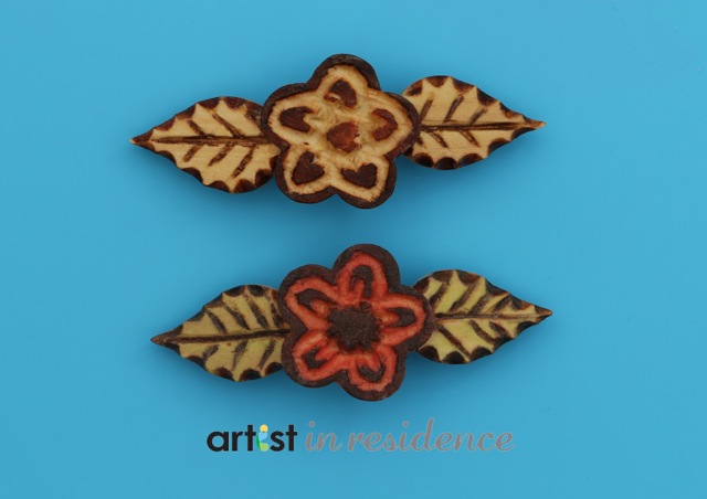 Monterey Pine Flower Barrettes with StazOn