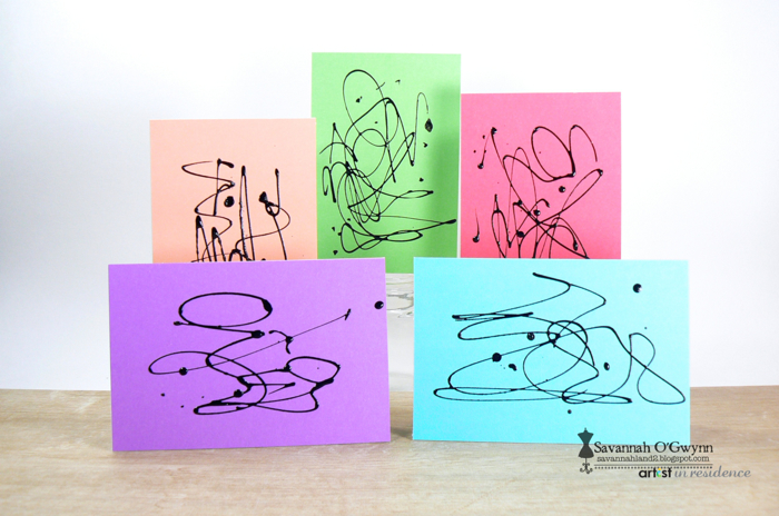 Abstract Expressions on Colored Paper