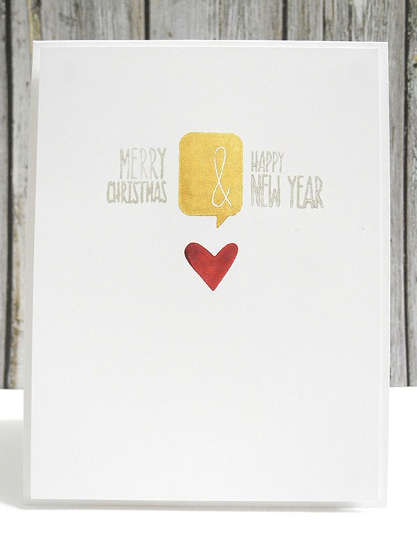 Learn How to Make a Clean and Simple Christmas Card with Happy New Year