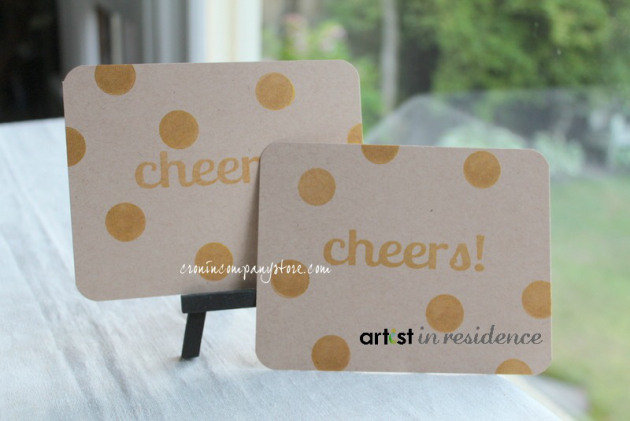 Cheers! Polka Dot Postcard Invitation