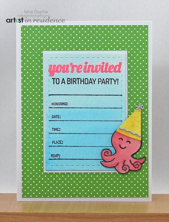 Memento Ink to Make a Pool Birthday Party Invitation