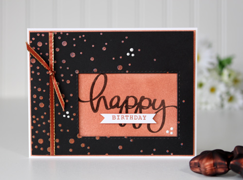 Happy Birthday with Copper Creative Medium