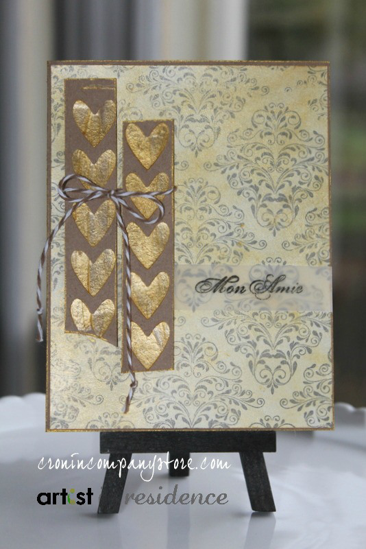 Golden Hearts with Metallic Creative Medium