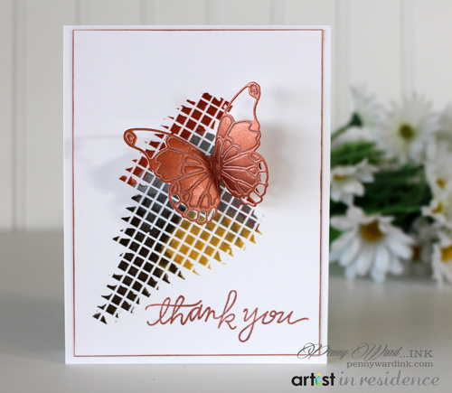 Delicata Metallic Ink and Creative Medium Thank You Card