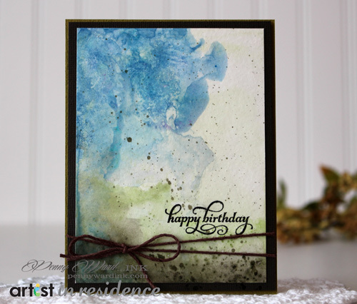 Watercoloring with StazOn Studio Glaze