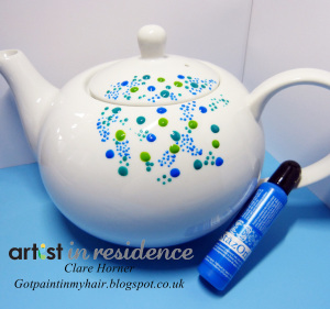 StazOn Studio Glaze for a Tea Pot Decor