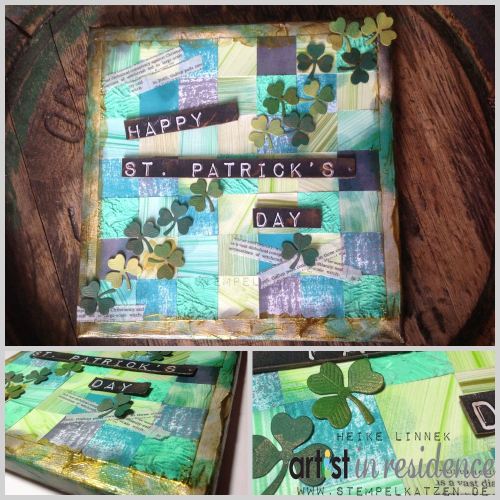 St. Patricks Day Canvas with StazOn Ink