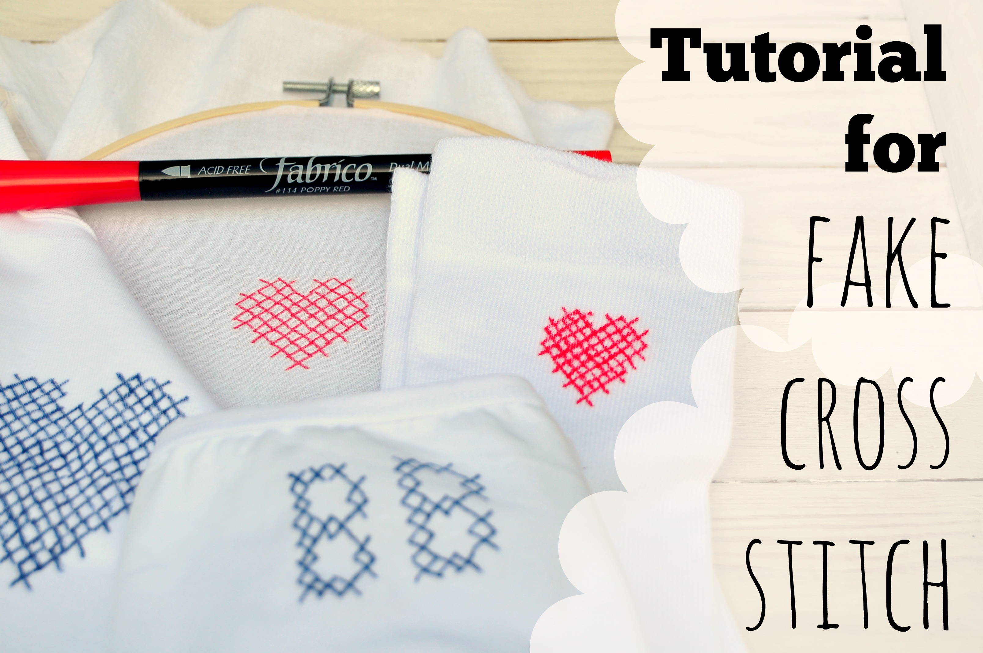 Faux Cross Stitch with Fabrico Markers