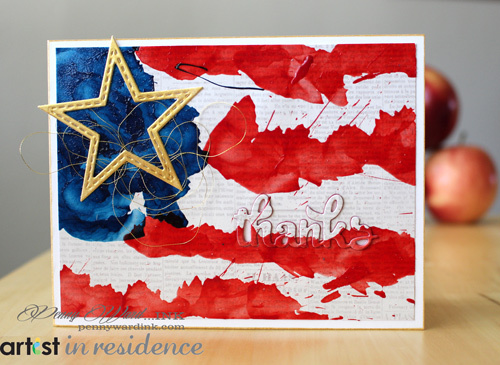 StazOn Studio Glaze for an Old Glory Flag with a Twist