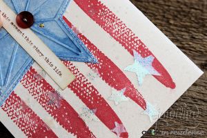 Shimmering Stars & Stripes Patriotic Card