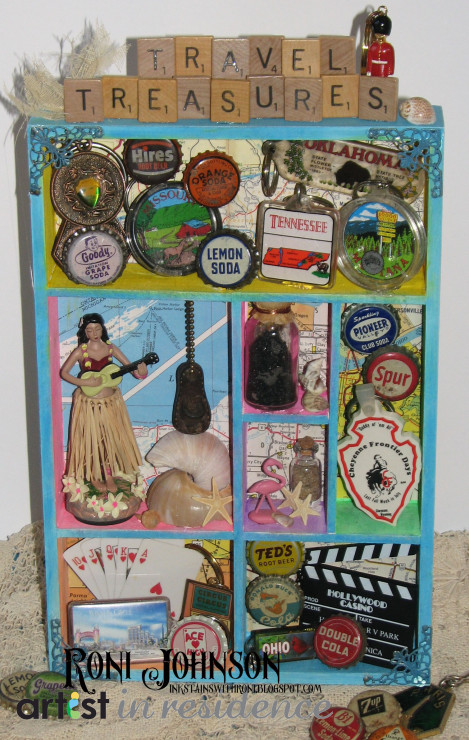 Travel Treasure Shadow Box with Radiant Neon Ink