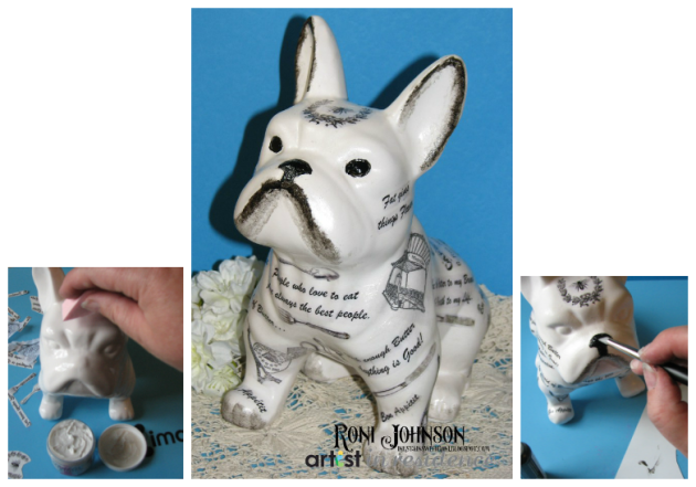 Bon Appetit French Bulldog Piggy Pank Art Project