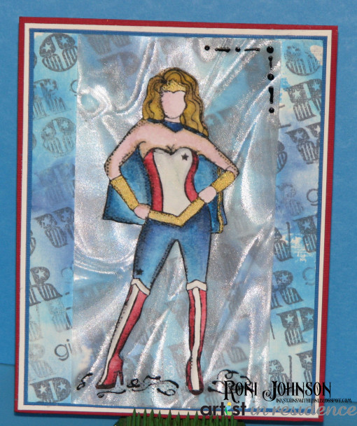 Girl Power! Super Woman Card with Memento Ink
