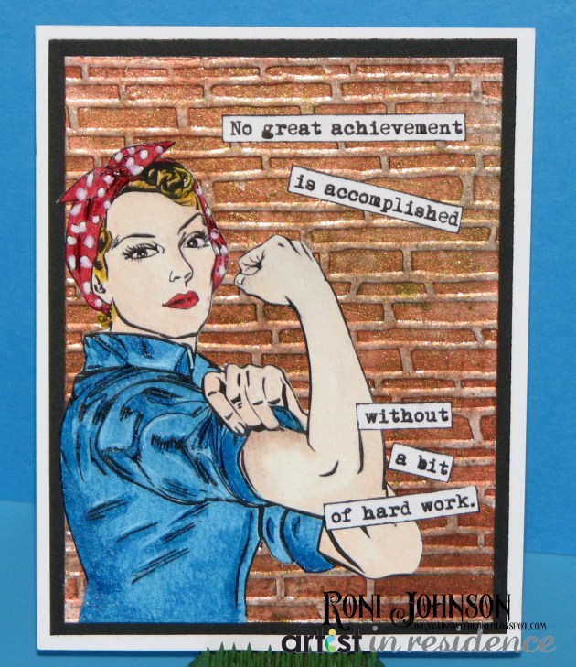 Hard Work Rosie the Riveter Card