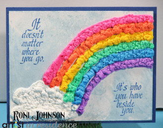Beside You Amplify! Rainbow Card puffy foam texture
