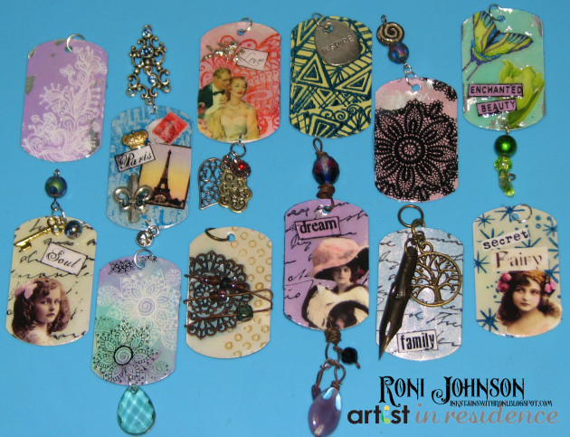 Charming Mixed Media Vintage Dog Tags 