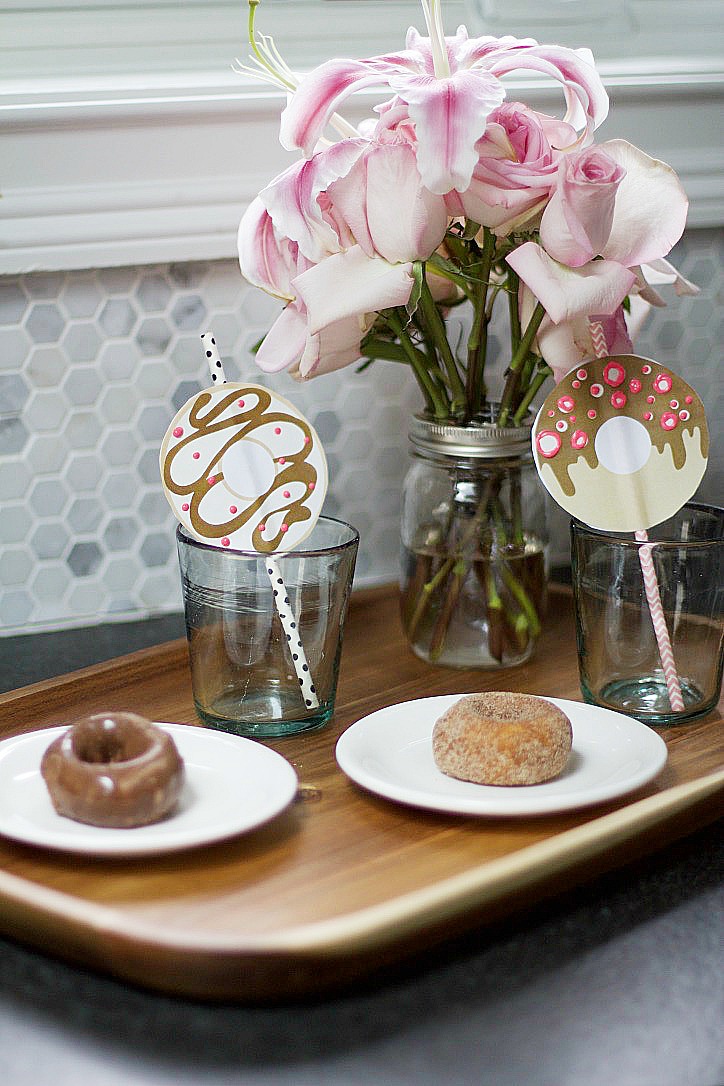 Party Donut Straws with Radiant Neon Amplify