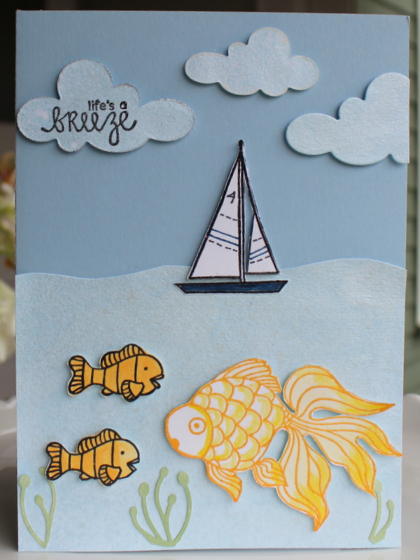 VersaMagic to Color a Life’s a Breeze Ocean Card