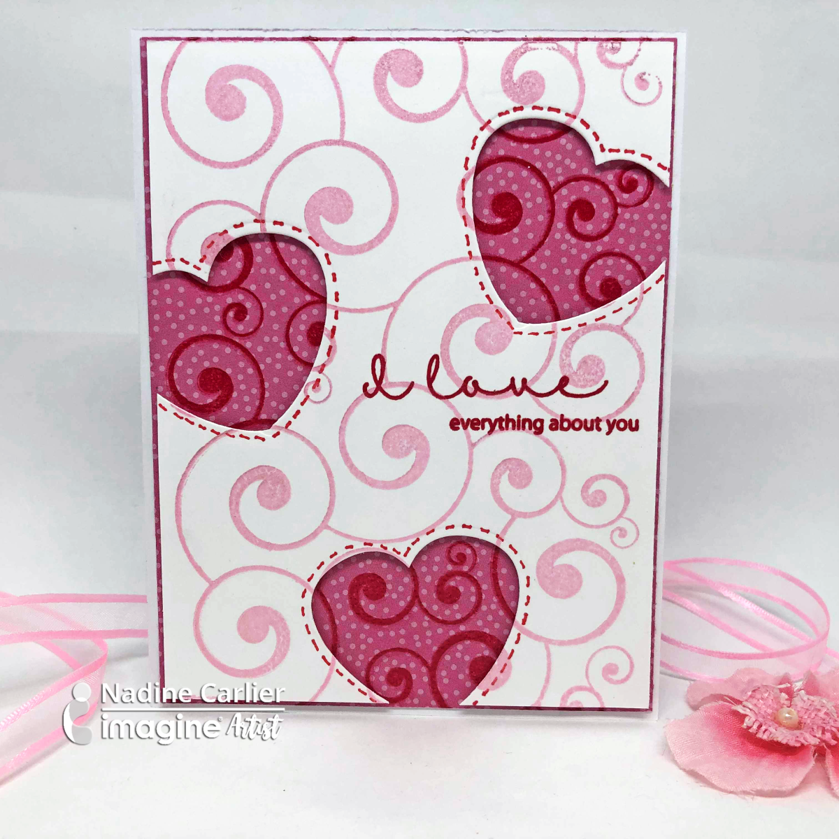 Two Layer Valentine with Dewlet Hearts