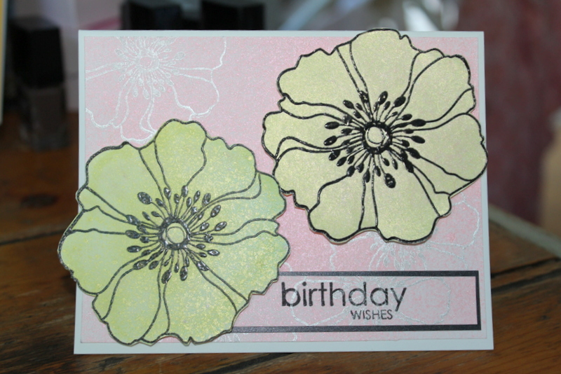 Fireworks! & Flowers Create a Lovely Birthday Card