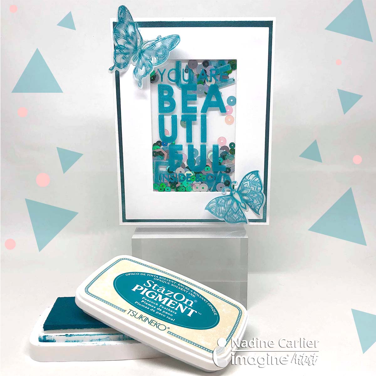 How To Make A Shaker Card Using StazOn Pigment Ink