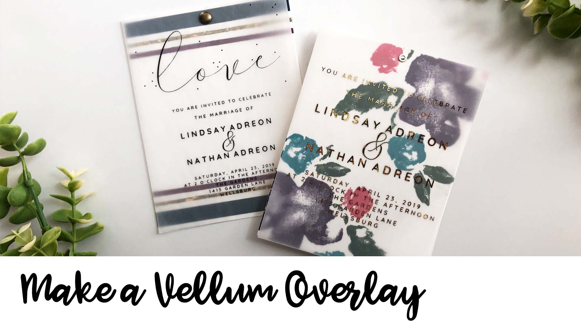 Vellum Overlay Wedding Invitations