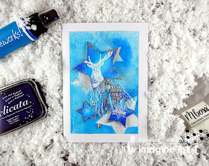 Create a Beautiful Icy Blue Holiday Card