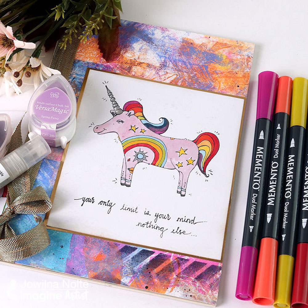Inspirational Unicorn Journal Cover for 2020 with Memento Markers