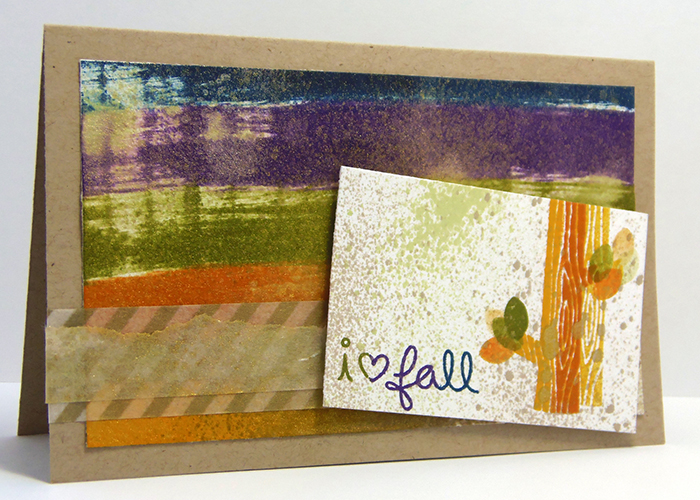 I Love Fall Card with Kaleidacolor and Walnut Ink