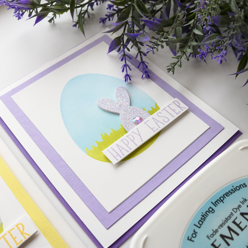 Learn How to Make Happy Easter + Shaped Ink Blended Backgrounds