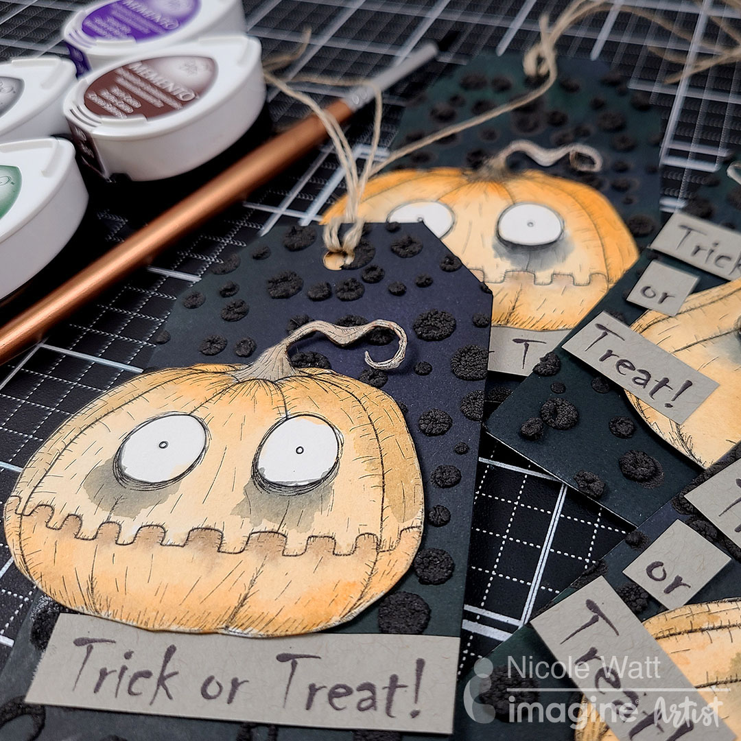 Spooky Pumpkin Treat Tags with Amplify Medium