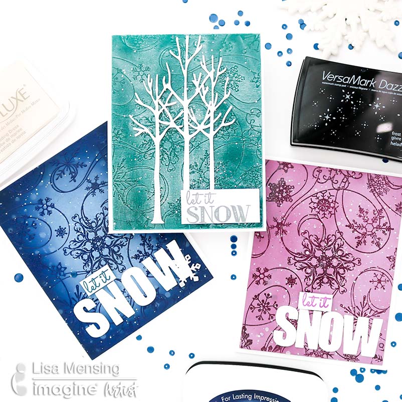 How To Create Holiday Card Backgrounds with Tsukineko Inks