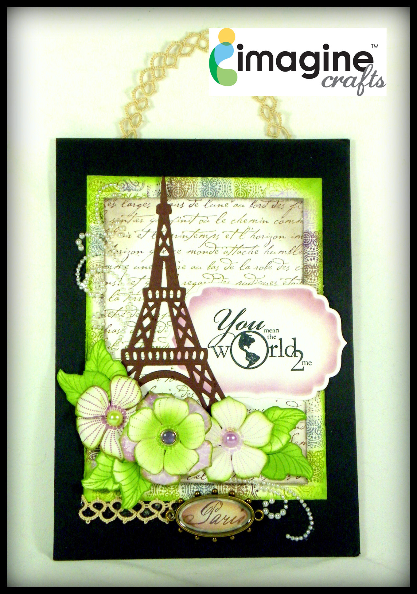 Eiffel Tower Vintage Distressed Card