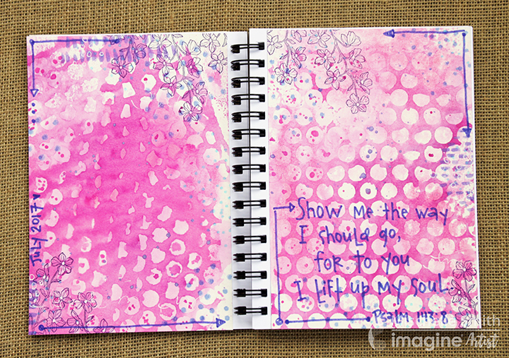 Monochromatic Backgrounds using Faux Gelli Printing